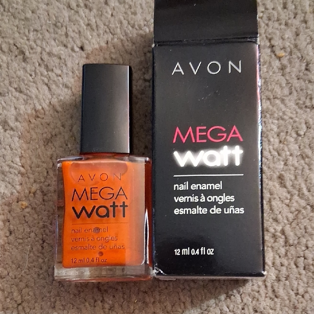 Avon Mega Watt Bright Orange Nail Polish